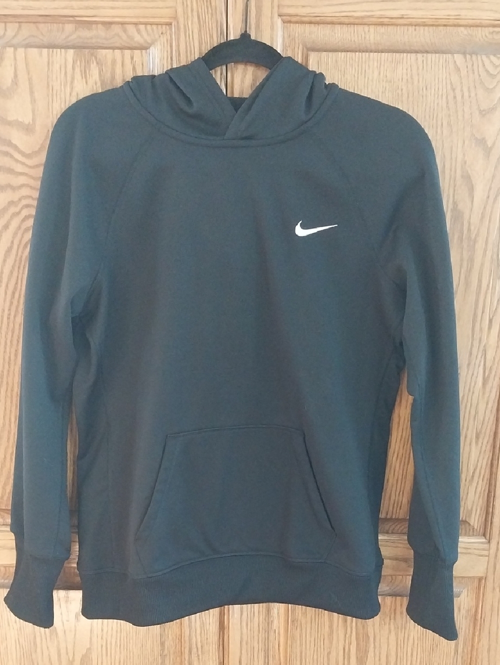 Nike Therma-FIT Crossover Drawstring-Free Hoodie Women's Size Large Black Sporty